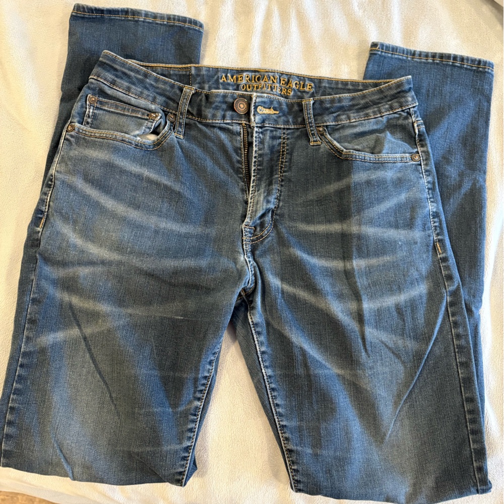 [3 for $20] American Eagle Outfitters Medium Wash Straight Leg Jeans